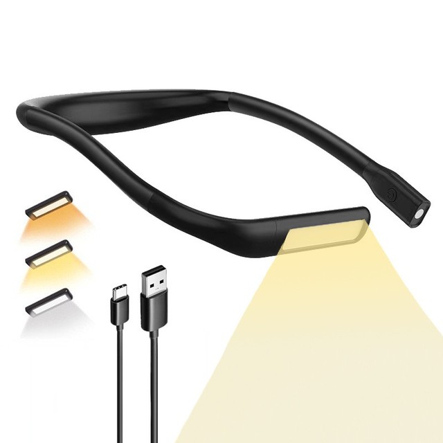 Hot Selling Foldable LED Reading Light USB Rechargeable Neck Light for Reading Fishing Night Riding with Clip Type