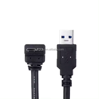 Fabricantes USB 3,0 A macho a ángulo recto Micro B Cable macho de 90 grados para discos duros externos MICRO B Cable USB 3,0