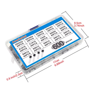 600 pezzi a-92 transistor diodo 15 ciascuno 402n2222-s9018 totale 600 - Product Image 4