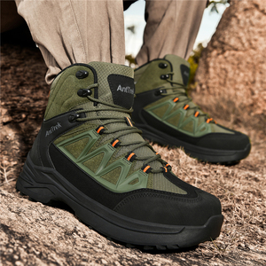 Bottes de randonnée pour hommes, pour la randonnée en plein air, le trekking, la randonnée avec sac à dos, bottes tactiques de sécurité à lacets, toutes saisons - Product Image 6