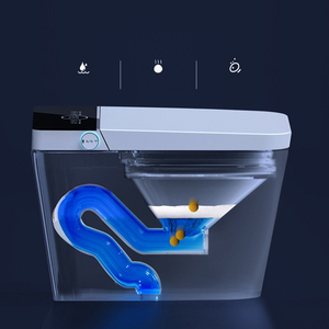 Nouvelle toilette intelligente à capteur carré, WC en céramique à commande à distance, nettoyage automatique avec eau HD-2788 CUPC pour salle de bain - Product Image 6