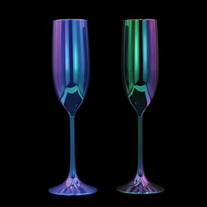 Gobelets à vin en plastique personnalisés avec logo, 6 oz, électro-plaqués, colorés, incassables, coupe à champagne, fête de mariage, bar, fabriqué au Vietnam - Product Image 3