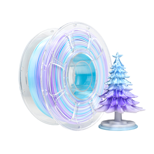 Filament d'impression 3D Iboss haute brillance, dégradé de soie blanc, violet, bleu, filament PLA 1,75 mm pour modèles d'impression 3D - Product Image 1
