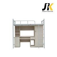 Lit mezzanine de bureau simple avec rangement pour adultes Design moderne en métal pour employé dortoir chambre hôtel école hôpital appartement utilisation