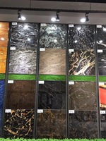 Carreaux de Seuil Foncés et Sols 800x800mm pour Salon Salle à Manger Plinthe Céramique Noire