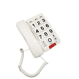 Téléphone fixe filaire avec touches amplifiées, haut-parleur bidirectionnel et fixation murale pour <span class=keywords><strong>personnes</strong></span> âgées - Product Image 3