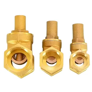 Brass Van cổng với khóa DN15 1/2 DN20 3/4 DN25 1 "Đồng hồ nước phía trước chống trộm khóa van