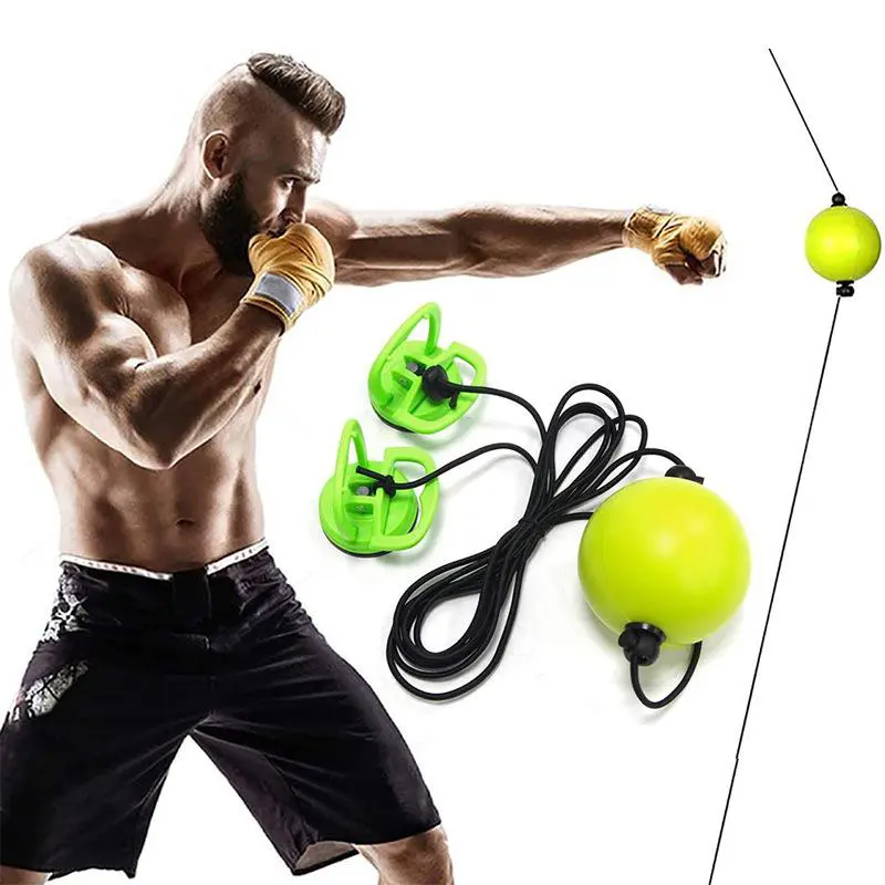 YIZHI Fight Ball Reflex Trainer for Reaction Boxing Speed Training,Safe Double end Punching Ball with Strong Vacuum Suckers