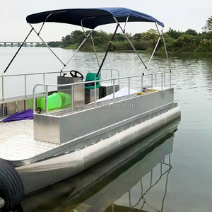 Nouveau style de <span class=keywords><strong>bateau</strong></span> en alliage d'aluminium à double couche avec cadre de main courante en acier inoxydable, auvent hors-bord, ponton, yacht, canapé aquatique - Product Image 1