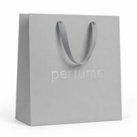 Emballage de boutique sacs en papier biodégradables pour faire du shopping ruban sérigraphié en relief avec logo personnalisé pour vêtements fourrure