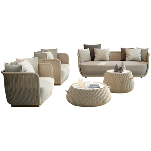 Nhà Máy Người Bán Mây Đồ Nội Thất Ngoài Trời Patio Cổ <span class=keywords><strong>Wicker</strong></span> Gỗ Vườn Bảng Và Ghế <span class=keywords><strong>Sofa</strong></span> <span class=keywords><strong>Set</strong></span> - Product Image 1