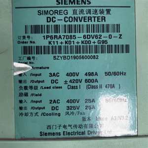 6RA7085 6FS22 0/6RA7087 6FS22 0/6RA7091 6FS22 0 Nouvelle unité de régulateur de vitesse industriel SIMOREG 3AC d'origine - Product Image 6