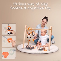 Tumama enfants noir et blanc suspendu hochet livre jouet ensemble bébé début livre éducatif mignon Animal poussette suspendu hochet bébé jouets