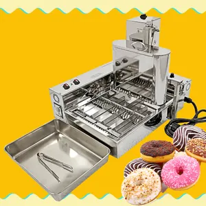 Ücretsiz kargo cezayir popüler ticari otomatik Donut yapma makinesi/ticari çörek yapma makinesi/hamur makinesi