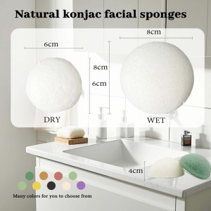 100% Sợi Tự Nhiên Hữu Cơ Bọt Biển Trên Khuôn Mặt Cho Tất Cả Các Loại Da Làm Sạch Miếng Bọt Biển <span class=keywords><strong>Konjac</strong></span> Miếng Bọt Biển - Product Image 4