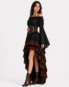 <span class=keywords><strong>Costume</strong></span> <span class=keywords><strong>da</strong></span> <span class=keywords><strong>Pirata</strong></span> Deluxe <span class=keywords><strong>per</strong></span> Donna, Abito <span class=keywords><strong>da</strong></span> Bucaniere Rinascimentale con Gonna Asimmetrica, Corsetto, Camicetta e <span class=keywords><strong>Accessori</strong></span> <span class=keywords><strong>per</strong></span> Halloween - Product Image 4