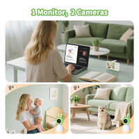 Moniteur bébé intelligent sans fil 2.4G avec affichage 4.3 pouces 1080p Vision nocturne Hd détection des pleurs Parler dans les deux sens Application gratuite