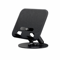 Nouvel arrivage : Support pliable en acier au carbone à rotation 360° pour ordinateur portable et tablette, compatible iPad, réglable, avec refroidissement intégré pour bureau