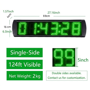 Sistema de Cronometraje para Deportes al Aire Libre YIZHI, Temporizador de <span class=keywords><strong>Cuenta</strong></span> <span class=keywords><strong>Regresiva</strong></span> con Control por Botón, Reloj Digital LED Industrial de Pared, Venta de Fábrica - Product Image 2