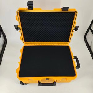 حقيبة حماية سلامة معدات مقاومة للماء من البلاستيك الصلب البرتقالي مع عجلات وقضبان ربط - Product Image 6