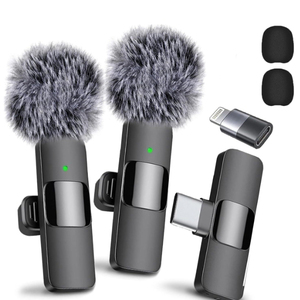 Cross Border K9 <strong>Wireless</strong> Lavalier <strong>Microphone</strong> Cardioid 20Hz-20kHz Frequency Response for Outdoor Live Broadcast <strong>Vlog</strong> Noise - Product Image 2