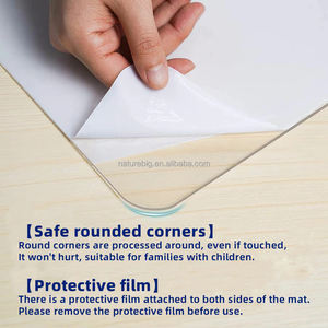 Tapete de Policarbonato Ligero y Ecológico para Refrigerador, Superficie Absorbente Lavable, Diseño Rectangular Moderno, Protege - Product Image 5