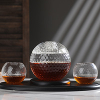 Ensemble de carafe à whisky, bouteille de vin en verre de 1000ml, bouteille d'alcool en forme de balle de Golf