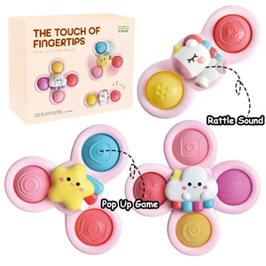 Jouet gyroscopique à bulles douces pour enfants chauds entraînement sensoriel des mains jeu <span class=keywords><strong>de</strong></span> <span class=keywords><strong>bain</strong></span> pour bébé avec rotation du bout des doigts frai <span class=keywords><strong>de</strong></span> fleurs - Product Image 1