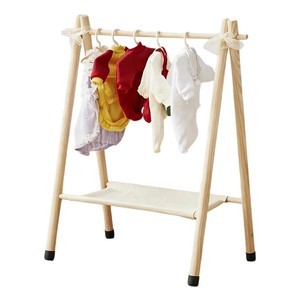 Solid wood pet clothes rack, floor-standing <b>wardrobe</b> for dogs and cats, indoor storage rod, made of natural wood, specifically - Product Image 4