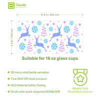 Autocollants Goode Wholesale 20oz UV DTF imprimés brillants et imperméables pour gobelets à glace, écologiques, anti-rayures, motifs de dessins animés pour verres et tumblers