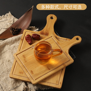 Planche à découper ronde et carrée en bambou Huiwei pour servir les aliments en cuisine, compatible micro-ondes - Product Image 4