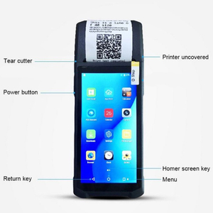 New PDA Android cầm tay máy nhận vé nhỏ Máy in <span class=keywords><strong>POS</strong></span> thiết bị đầu cuối hỗ trợ loyverse - Product Image 5