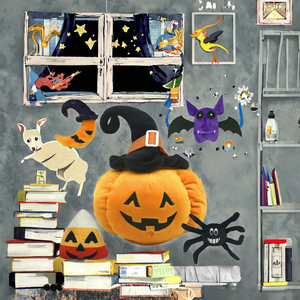 Cojín de Peluche Súper Suave con Forma de Calabaza de Halloween, Relleno de Algodón PP, Muñeco de Peluche para Niños, Alivio del Estrés, Decoración de Halloween, Regalo - Product Image 3