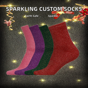 Custom Women Breathable Knitted Autumn Daily Crew <b>Socks</b> - Product Image 2