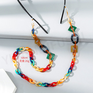 <span class=keywords><strong>Catena</strong></span> per <span class=keywords><strong>Occhiali</strong></span> Boho Colorata in Acrilico per Donne, Cordino Geometrico in Resina alla Moda, Catenella per <span class=keywords><strong>Occhiali</strong></span> da Sole - Product Image 3