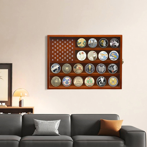 Placa personalizada del ejército/marina/Fuerza Aérea bloqueable protección UV militar desafío medalla moneda insignias pantalla tela foto marco Animal - Product Image 6