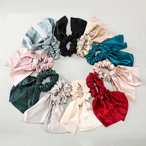 Meisjes Populaire Oversized Gepersonaliseerde Logo Elastische Zijde Satijn Scrunchie - Product Image 4