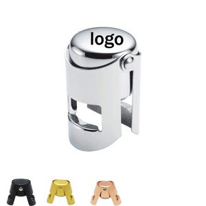 Tapón de Vino y Champán de Acero Inoxidable con Logotipo Personalizado, Novedoso, Antiderrames, con Preservación al Vacío, Regalo - Product Image 1