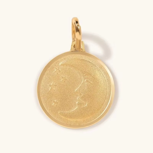 Grosir disesuaikan kalung berlian berlapis emas liontin bulan dan bintang koin - Product Image 1