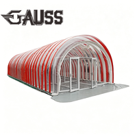 Tente médicale carrée de 60 m² en PVC transparent rayé à pression négative, avec toilettes et porte solide, pour la prévention des épidémies et l'isolement