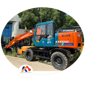 Excavadora de Ruedas HITACHI Modelo 2023 EX100 EX100WD de 10 Toneladas, con Rodamientos Potentes, Alto Rendimiento y Equipo de Construcción Confiable - Product Image 1