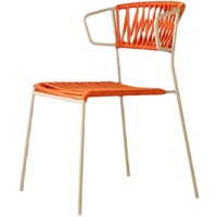 Chaise de table de jardin moderne tissée en corde légère avec cadre en aluminium pour terrasse, cour, café, restaurant