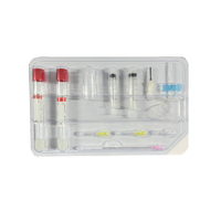Kit de séparation de sang animale stérile à usage unique, complet avec aiguilles de prélèvement et supports pour tubes