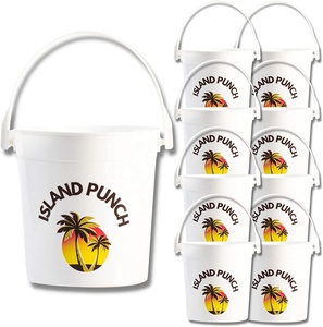 Best Selling Best Selling 32OZ Plastic Ice Cream <b>Buckets</b> with Lid for <b>Drinks</b> Juice Fruit Popcorn <b>Buckets</b> Bulk Made In Vietnam - Product Image 4