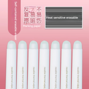 得力 A660 高品质蓝色2支装可擦中性笔，适合小学三年级学生，带可擦笔，3-5年级0.5黑色高品质 - Product Image 6