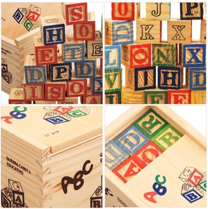 木製キッズおもちゃホームプレイ早期教育デバイスロボットビルディングブロックモデル無垢材ケブラカベカ<span class=keywords><strong>3D</strong></span>文字おもちゃ - Product Image 6