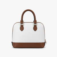 Tas Selempang Wanita Motif Geometris Suku Samoa Kepulauan Pasifik, Bahan Kulit Sintetis, Ritsleting, Pegangan Atas, Model Satchel