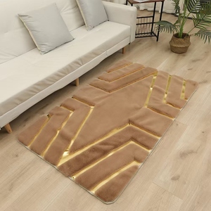<span class=keywords><strong>Tappeto</strong></span> moderno in marmo dorato di alta qualità in pelliccia sintetica morbido soffice <span class=keywords><strong>tappeto</strong></span> in pelliccia di coniglio per il soggiorno da bagno per <span class=keywords><strong>bambini</strong></span> - Product Image 2