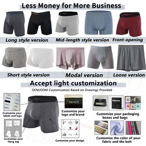 Boxer da Uomo YiQun di Stile Popolare, Logo Personalizzato, Calzoncillos De Hombre, Comodi Slip in Cotone per Uomo - Product Image 5