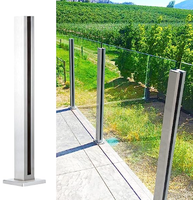 Reilbu Bestseller Terrassen-Geländerpfosten aus Edelstahl und Glas Modernes Design für Balkon oder Terrasse